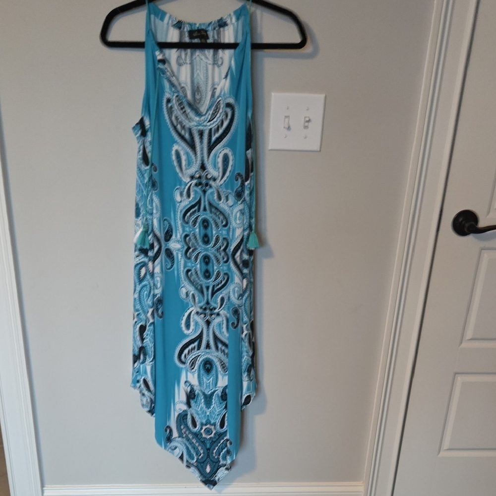 Melissa Paige Blue and Black Patterned Dress